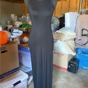Lulu's Black Halter Bodycon Maxi Dress